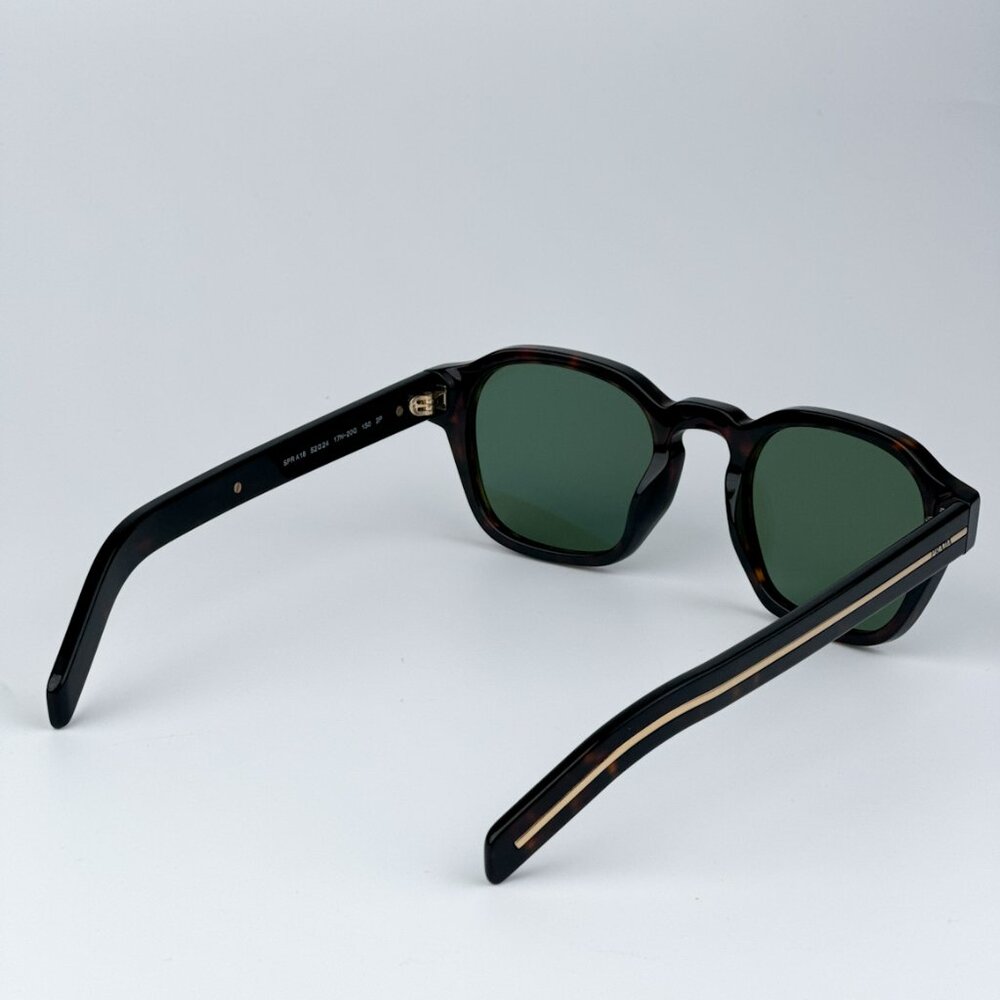 Prada PRA16S 17N20G BRAND NEW Sunglasses Radica Tortoise Polarized Green Phantos - Picture 9 of 13
